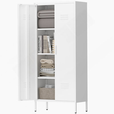 Storage Cabinet With Adjustable Shelves For Home Organization