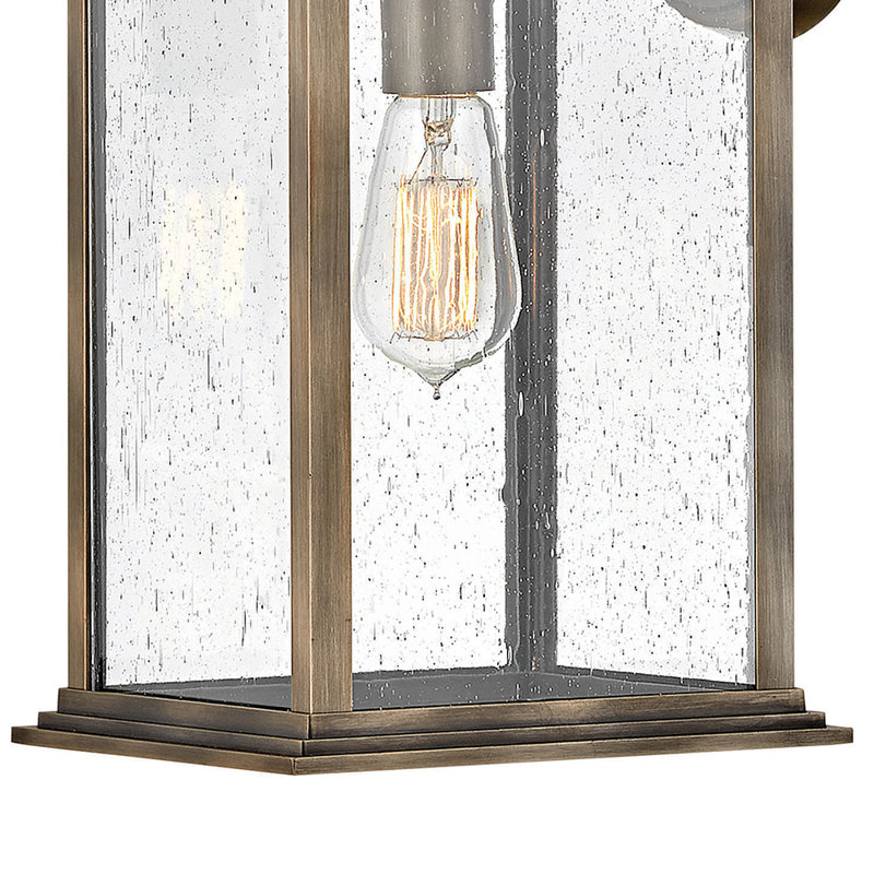 Lanterne murale d'extérieur à 1 ampoule Sereia, Bronze, H 19 po x l 8,5 po x P 9,5 po