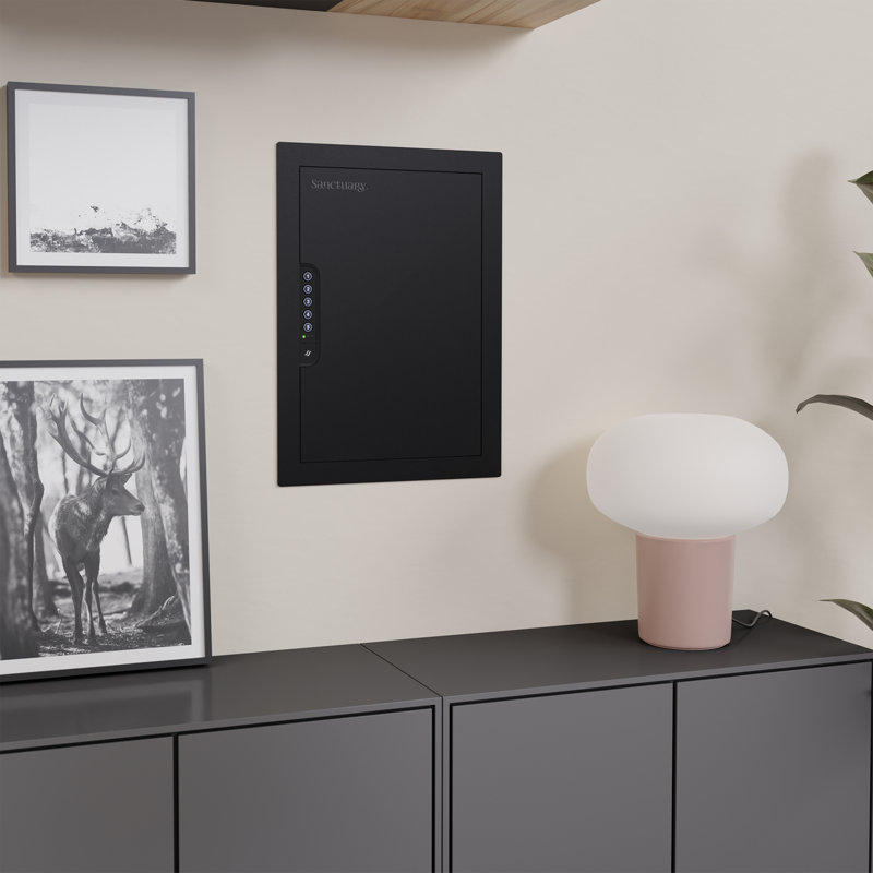 Sanctuary In-Wall Vault with Electronic Lock, Black