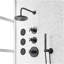 Vassor Thermostatic Shower System With 3 Body Sprays and Hand Shower - Brushed Nickel-468275034