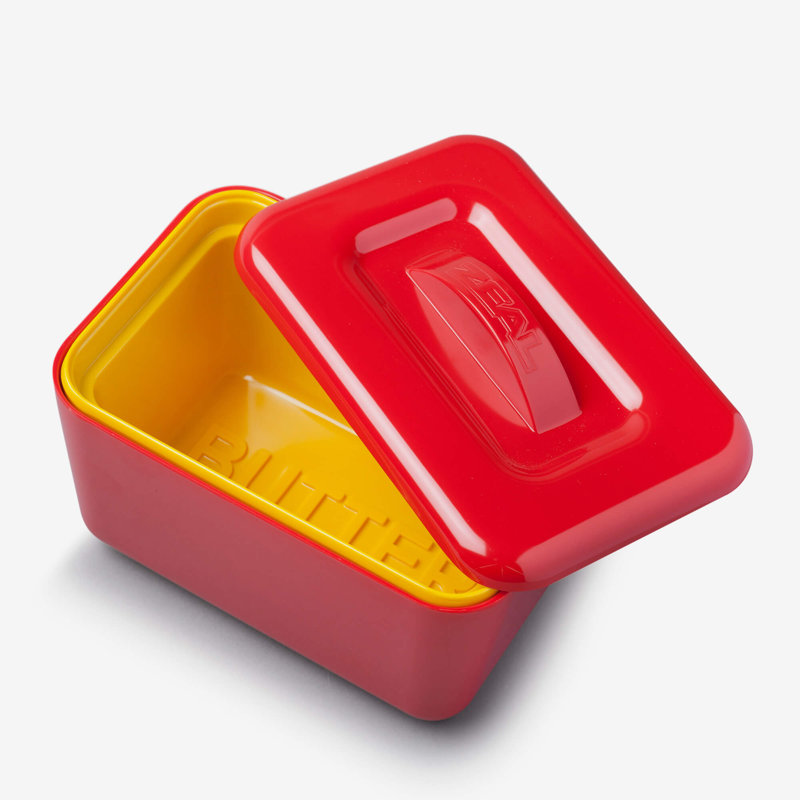 Zeal Melamine Butter Dish, Red