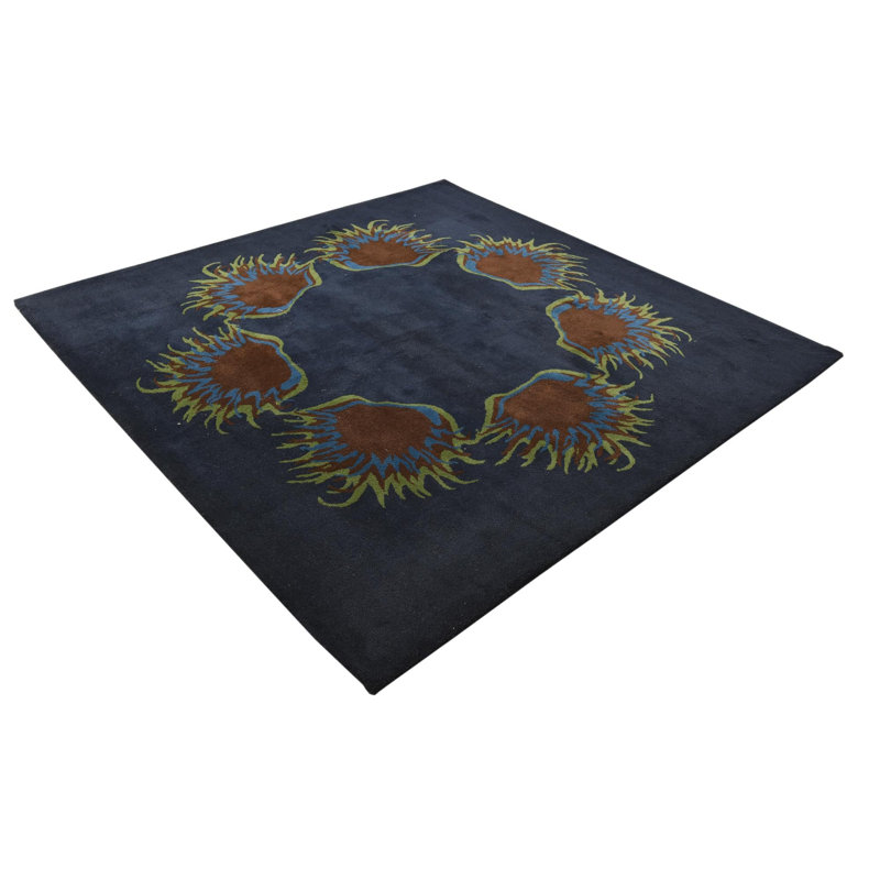 Tapis carré bleu marine 7 pi Pineland