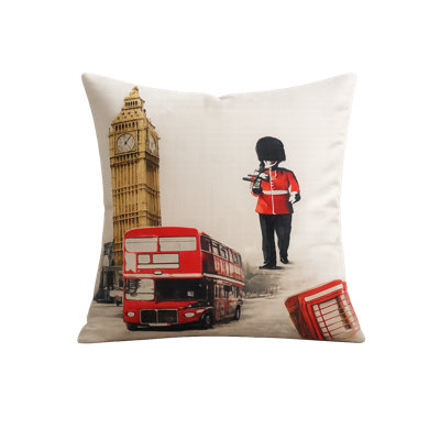 Looking Around London Print Pillow