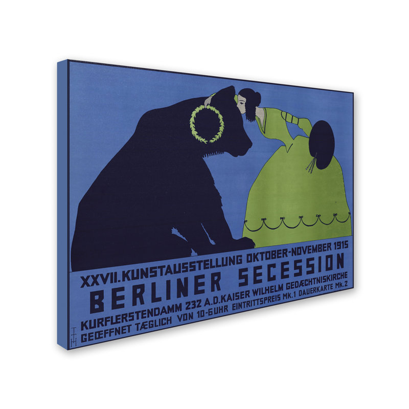 « berliner secession », art mural sur toile tendue, H 18 po x l 24 po