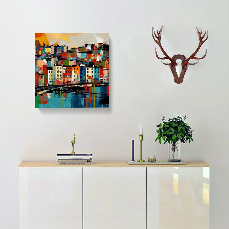 City Of Bristol Abstract Art No.1 - No Frame Print, 35cm H x 35cm W x 3cm D