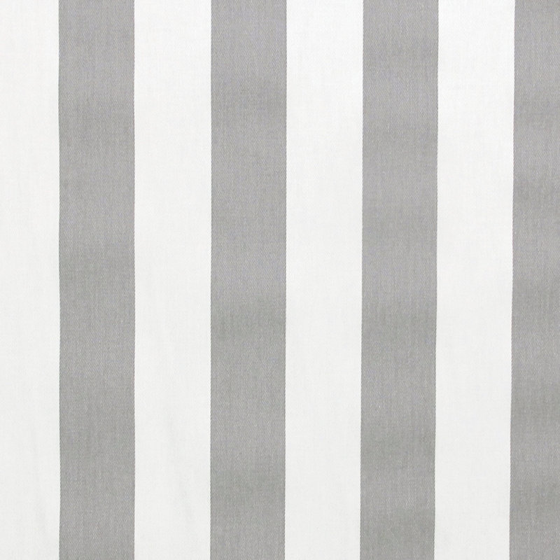Fernando Upholstered Ottoman, Canopy Stripe Grey White