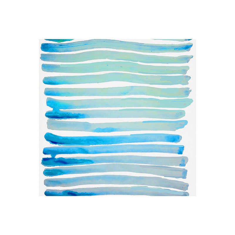 Year Blue Water Lines - impression non encadrée, H 30 po x l 30 po