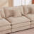  3-Seater Modular L-Shaped Chenille Sectional Sofa with Removable Ottoman - Coffee-1203852881