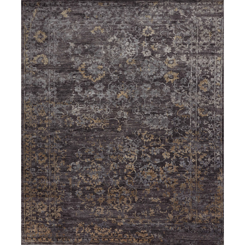 Viscose Oriental Indoor Rug, Rectangle 8'6" x 11'6"