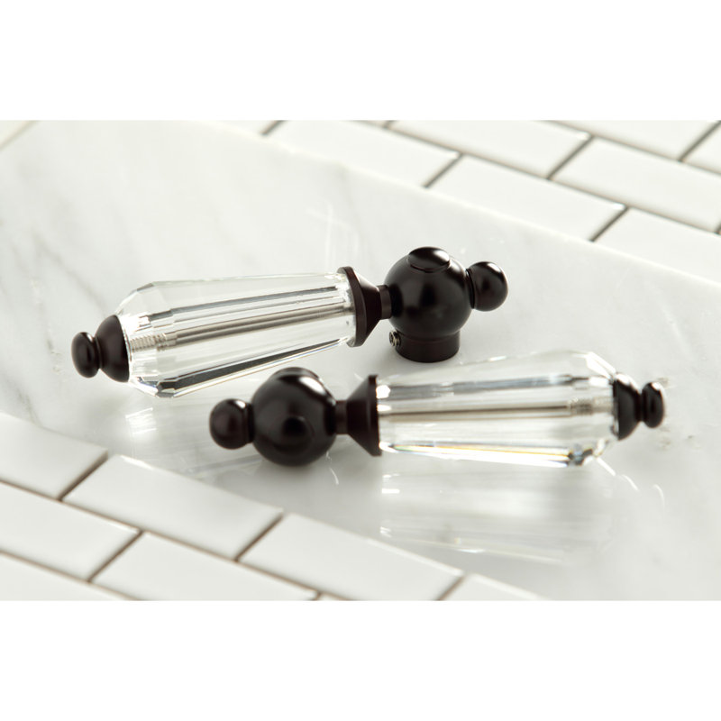 Kingston Brass Wilshire Two-Handle 4-Hole 8" Centerset Kitchen Faucet with Brass Side Sprayer, Oil Rubbed Bronze