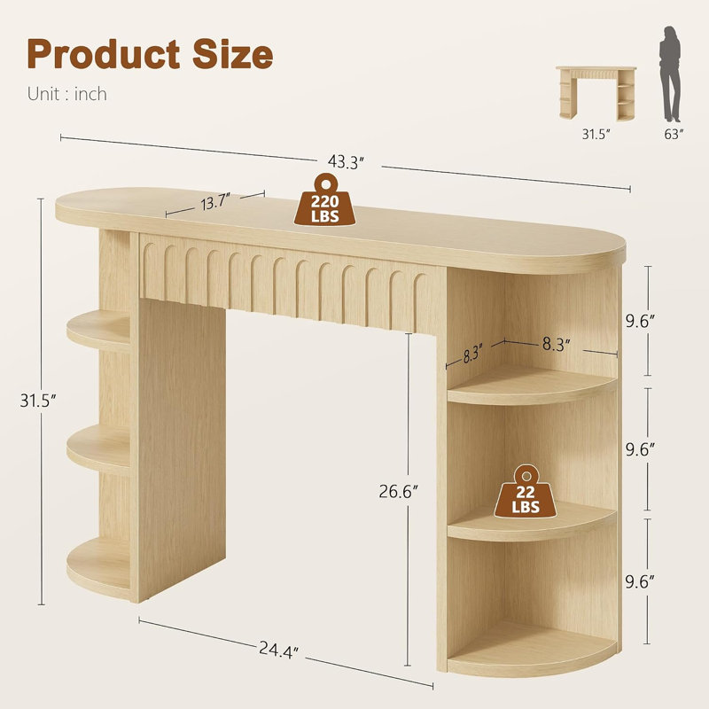 Console d'appoint en bois