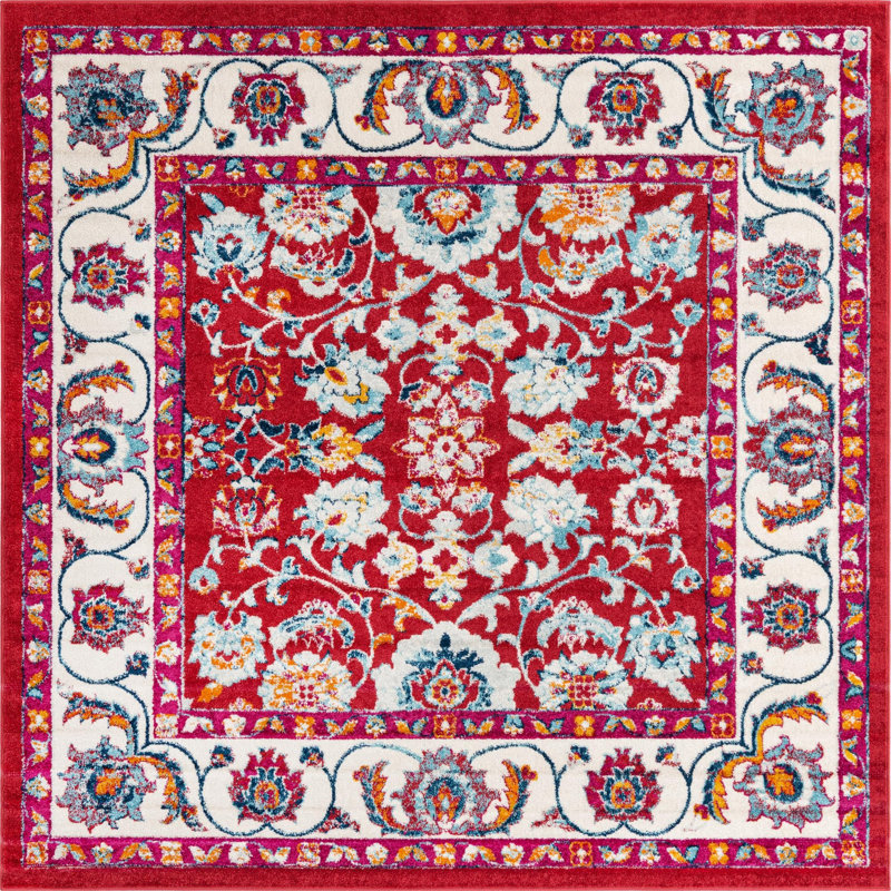 Burgettstown Oriental Indoor Rug, Square 7'10"