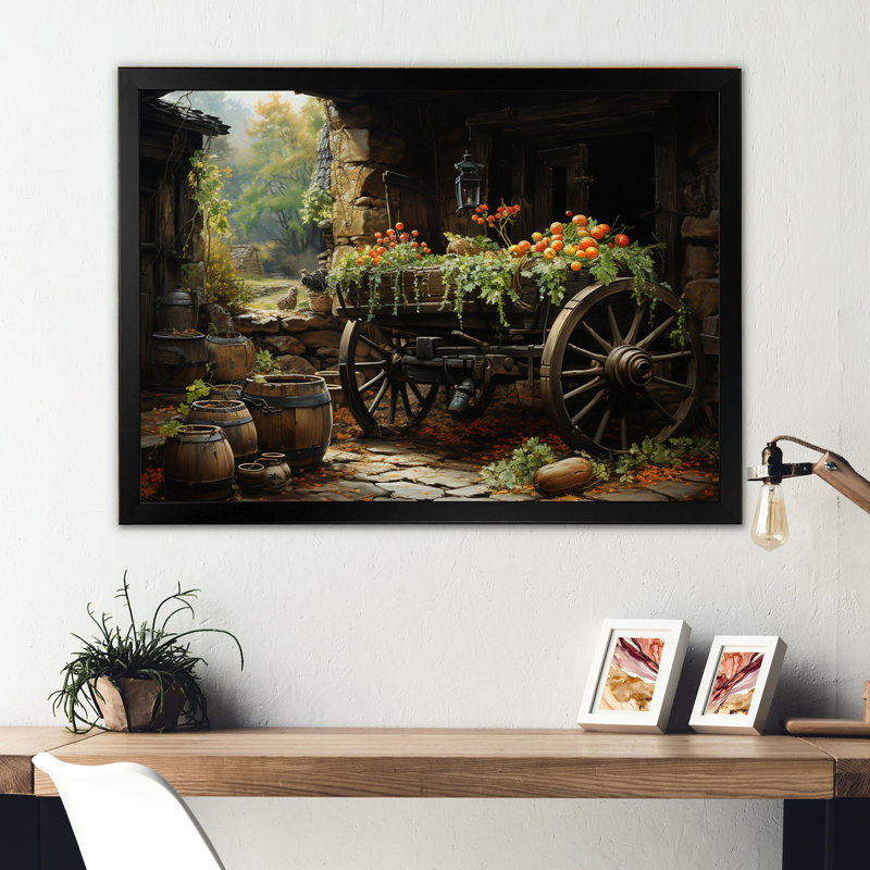 «Old Cart Cart Legacy» sur toile, H 30 po x l 40 po x P 1,5 po, Cadre photo noir