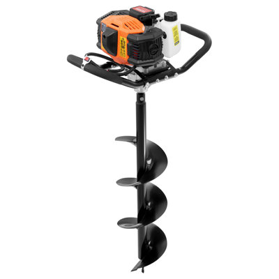 Gas Post Hole Digger 52CC 1450W with 8" Drill Bits & 1 Extension Rod
