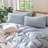 MooMee Pillowcases Envelope Closure 100% Washed Cotton Linen Like Textured Breathable Soft-108202822-108202832