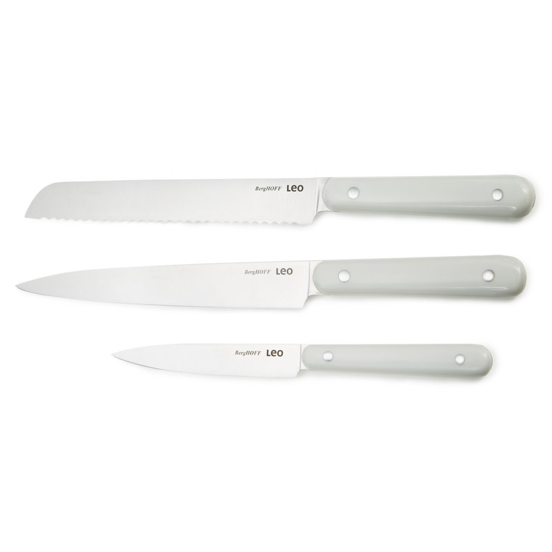 Ensemble de couverts en acier inoxydable 3 pièces BergHOFF Leo Balance, Blanc