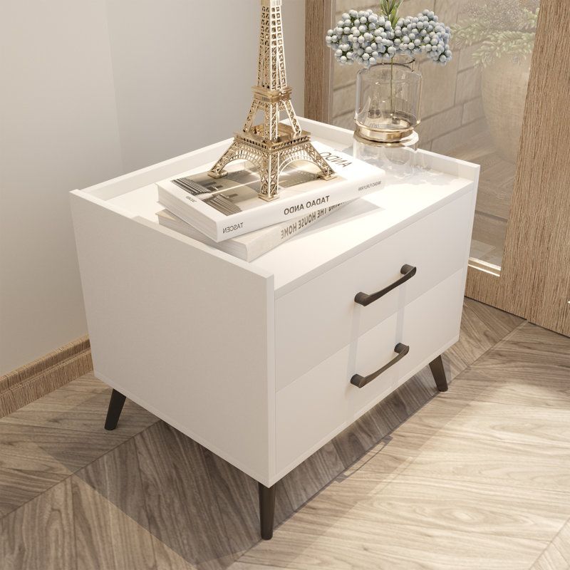 20'' 2-Drawer Nightstand, White