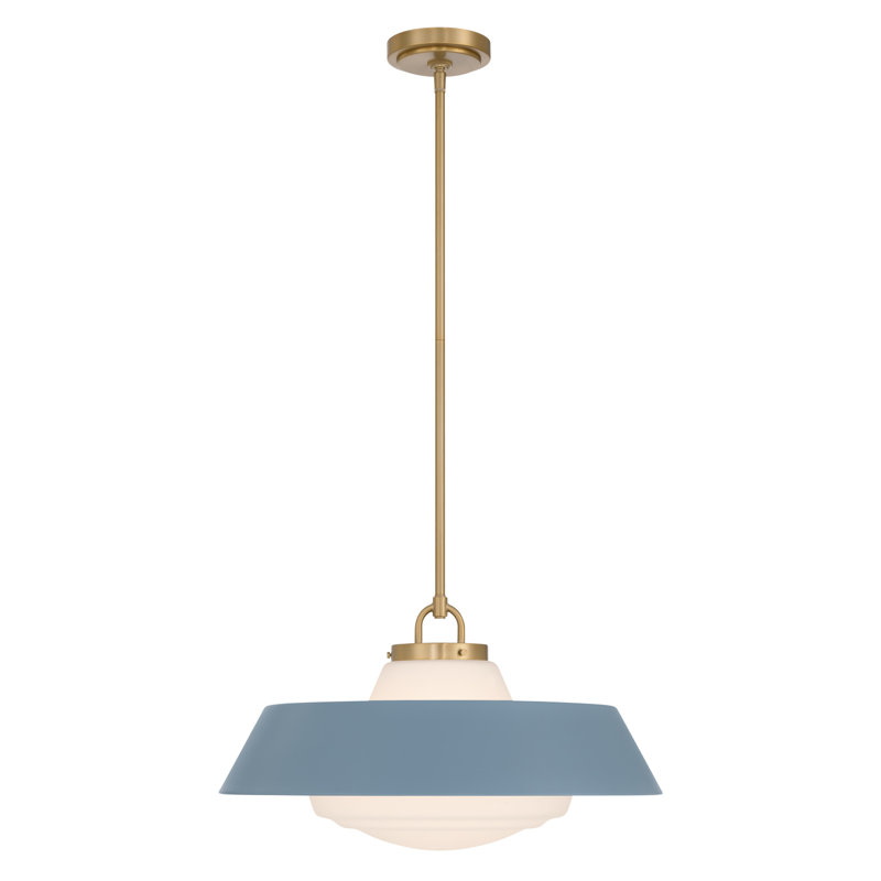 Luminaire suspendu 20 po Grantham, H 11,5 po x l 11,5 po x P 20 po, Bleu