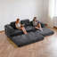 Canapé de 104 po sans os, canapé modulaire compressé avec méridienne, canapé modulaire à assise profonde et canapé modulaire en chenille avec mousse à mémoire de forme, sans assemblage requis-50671907-50671909
