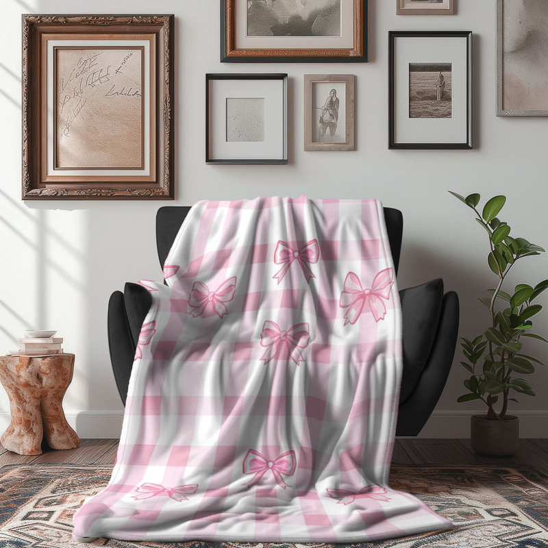 Couverture rose de qualité supérieure 1 pièce, L 60 po x L 80 po