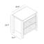 Table de chevet 2 tiroirs avec rangement ouvert Allysyn-1518171163