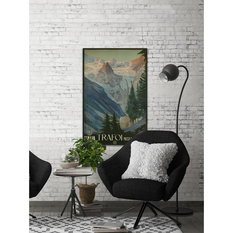 « trafoie », affiche rétro sur toile tendue, H 18 po x l 12 po