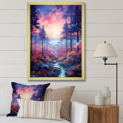 «Pine Tree Winter Twilight III», reproduction sur toile