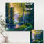 «Morning Sunlight Through The Birch Forest», peinture sur toile-60160671-60160677