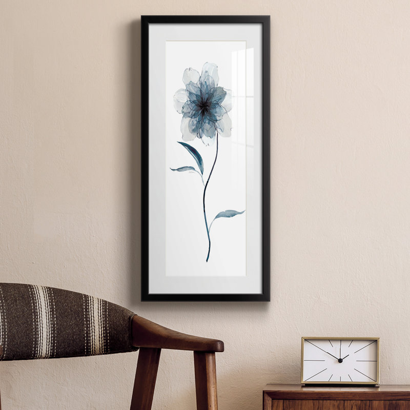 Peinture sur papier encadrée, Noir