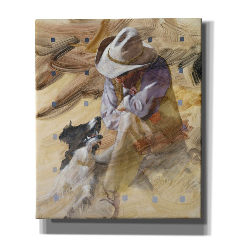 «Marching Commandes» par J.E. Knauf, art mural sur toile, H 24 po x l 20 po x P 0,75 po