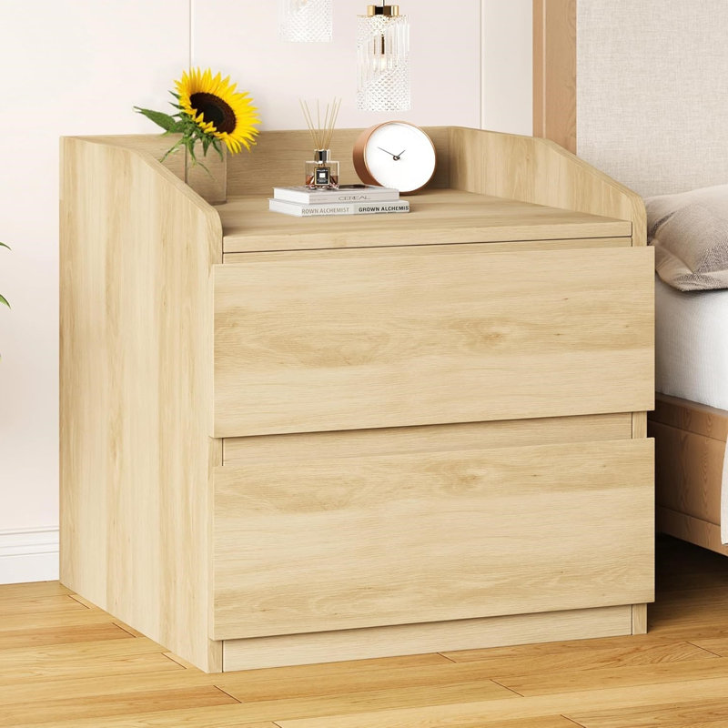 59.99cm W Bedside Table, Brown