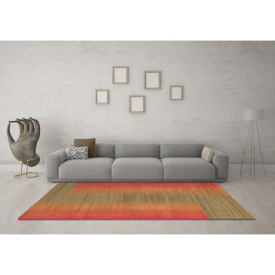 Tapis contemporains brun lavable à la machine 2576