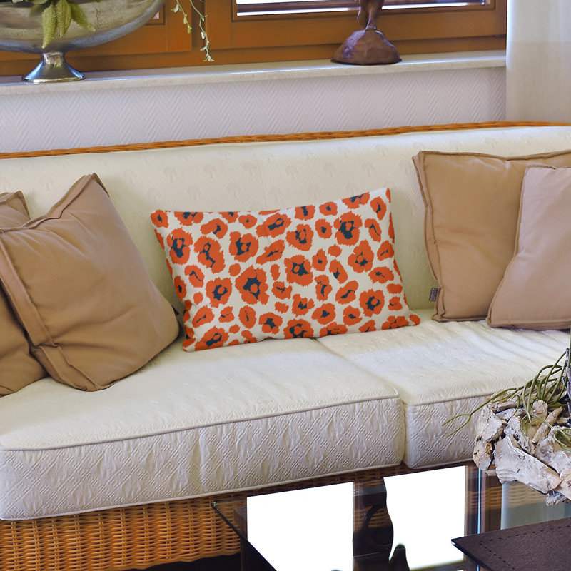 Housse de coussin et insert de foot rectangulaires Denver, Simili daim, Blanc