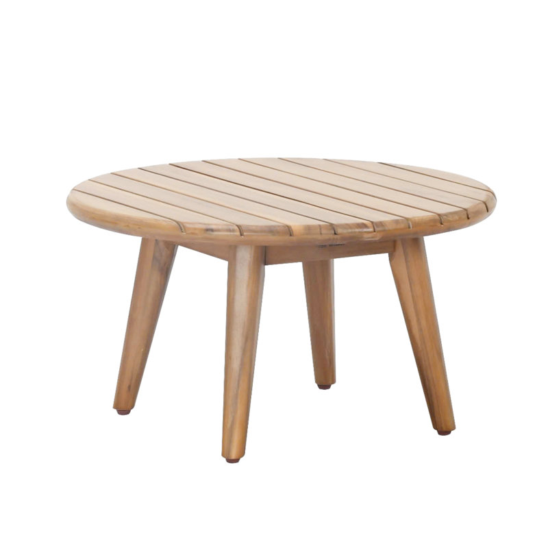Round Acacia Outdoor Side Table