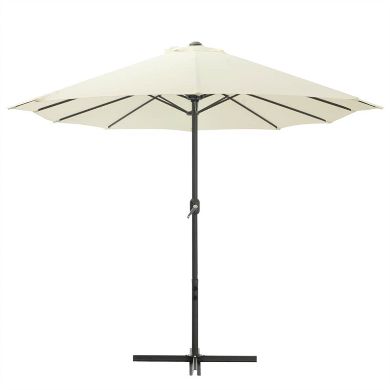 Brentley 270cm Market Parasol, Aluminium, Beige