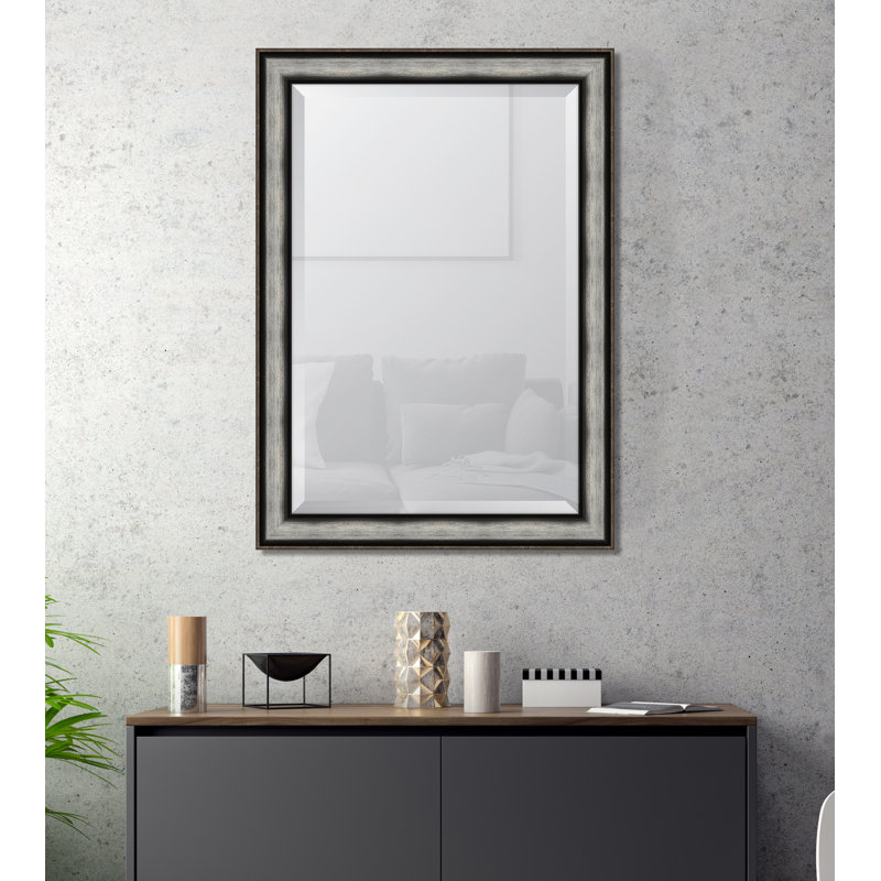 Miroir d'appoint Brizio, 30 po x 42 po, Gris