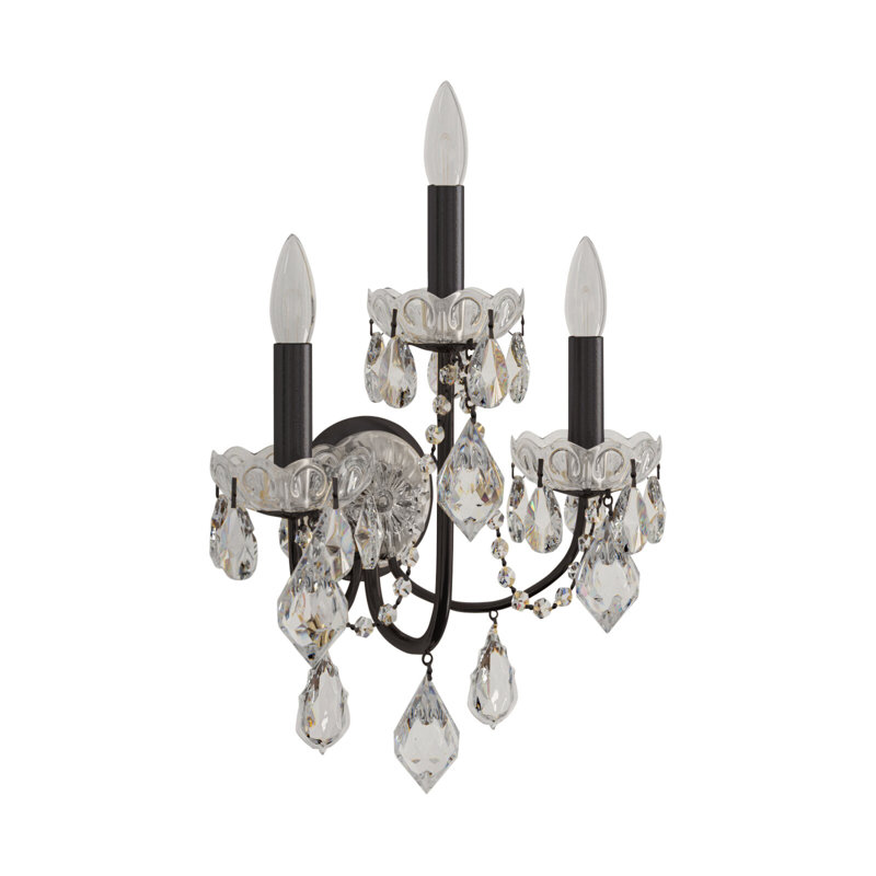 Century Candle Wall Light, Black Pearl