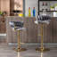 2 tabourets de bar, revêtement gris, base et repose-pieds, hauteur du tabouret pivotant réglable, couleur moderne du tabouret, siège en mousse haute résilience, réglable