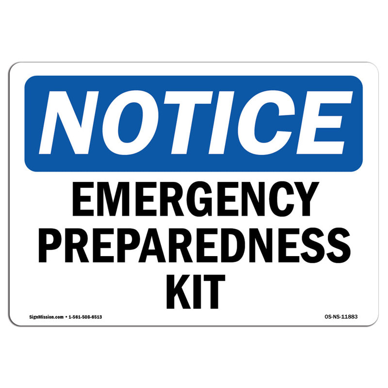 Emergency Preparedness Kit Sign