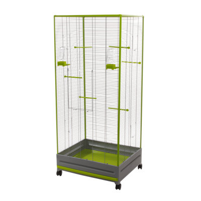 Miah 150cm Plastic Flat Top Flight Cage with Wheels