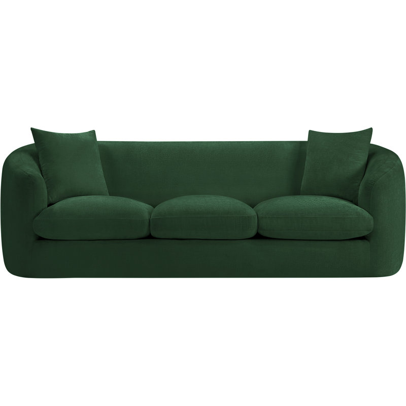 Canapé Penelope Millionder Chenille, Tissu chenille vert