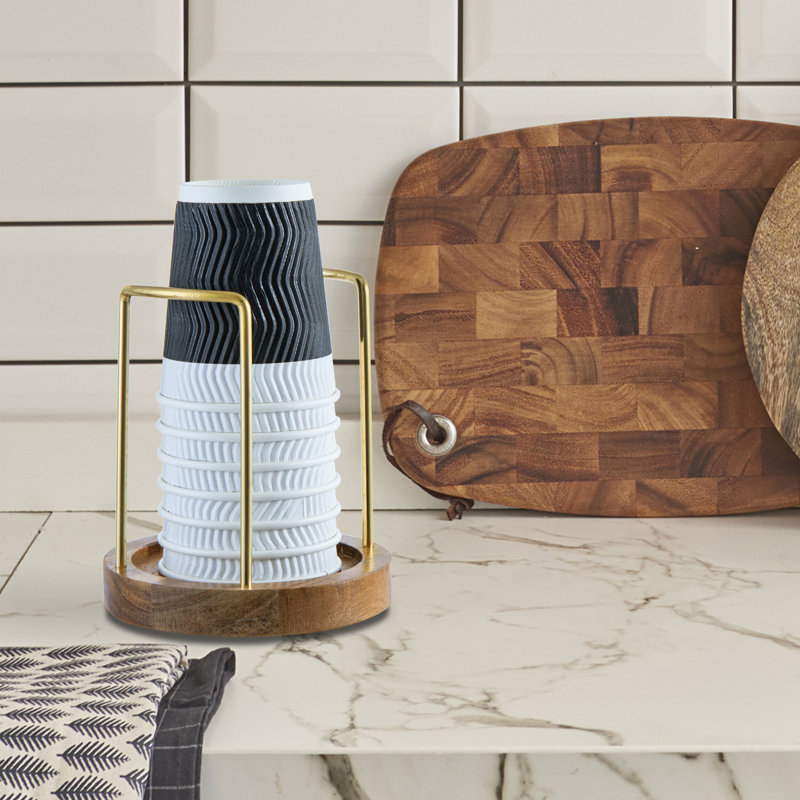Coffee Bar Accessories Acacia Cup Holder