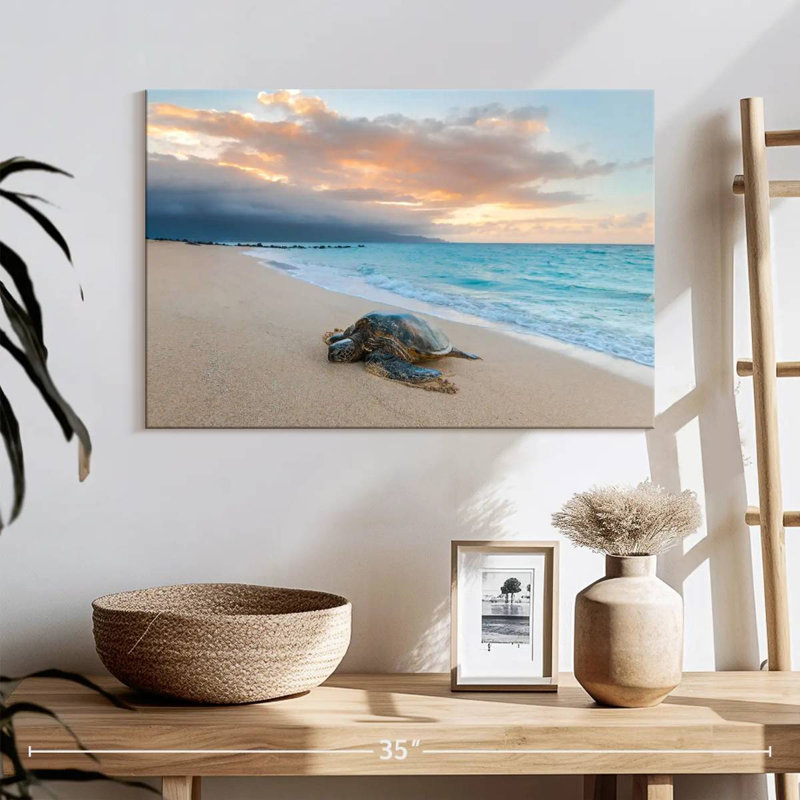 Turtle Sunset, 16" H x 24" W