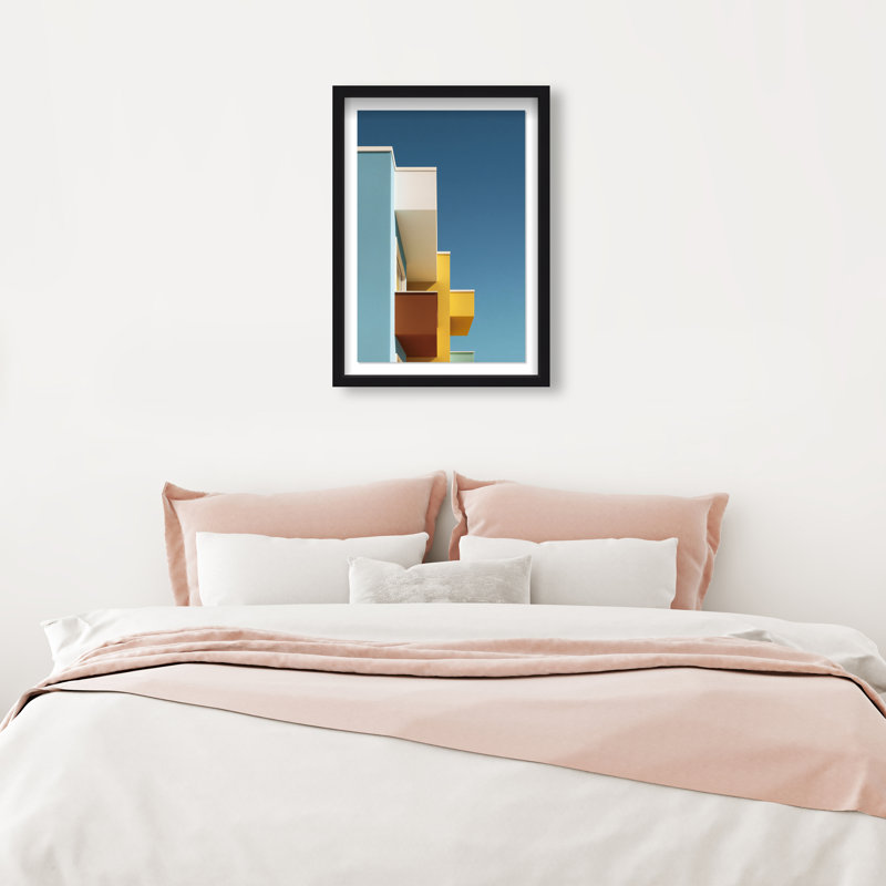 Orthogonal Sky View Framed Graphic Art, 55.5"H x 37.5"W, Black Shadowbox