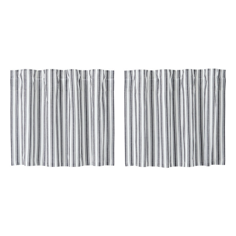 Sawyer Mill Cotton Striped Tailored Cafe Curtain, 72" W x 24" L