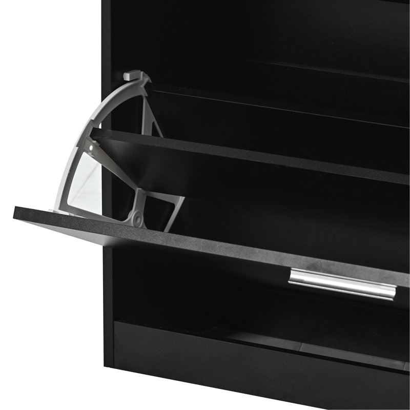 Versatile Entryway Shoe Organizer With Advanced Features For A Neat Space, Black, Black