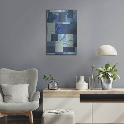 «Denim Blocks II» par Regina Moore, art mural en métal
