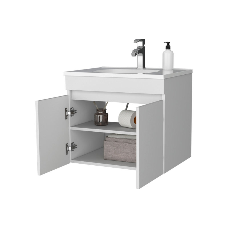 Coiffeuse avec 2 portes Rainbow City, Blanc