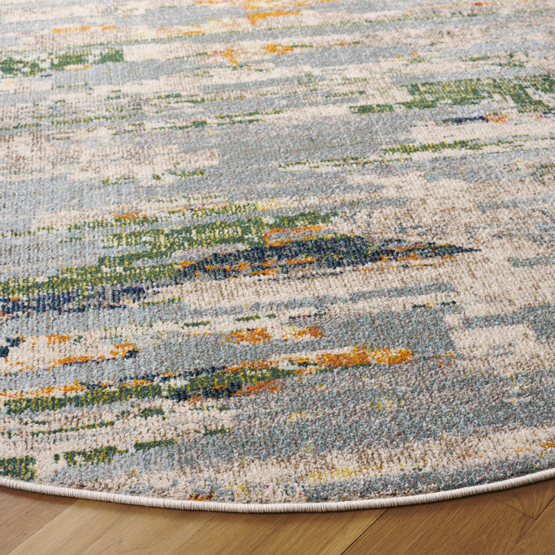 Madison Performance Abstract Rug, Round 6'7"