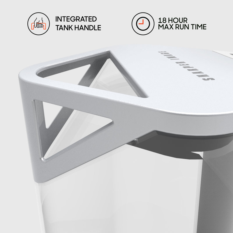 White Faux Woodgrain Ultrasonic Humidifier with Dual Mist
